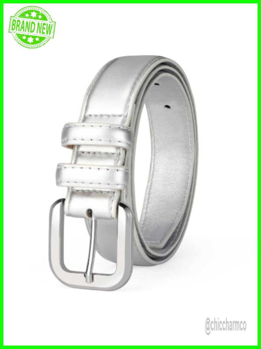 Women's Faux Leather Belt with Pin Buckle for Jeans Pants Dresses